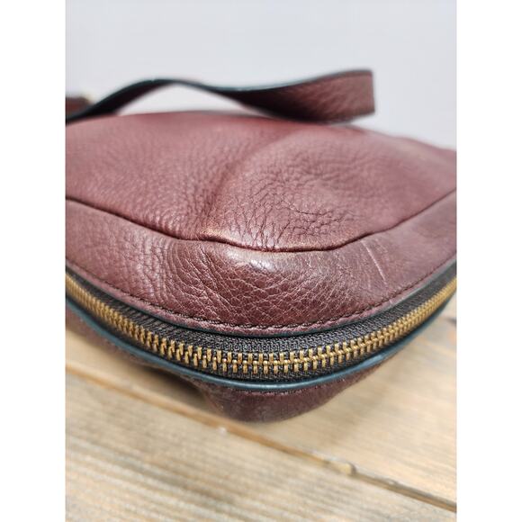 FOSSIL "Preston" Brown Pebbled Leather Expandable Crossbody Bag #ZB5874 - Picture 11 of 12